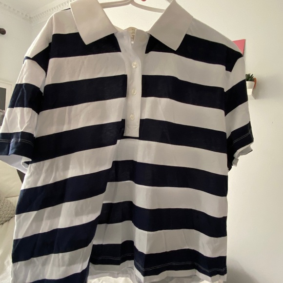 White and navy blue Striped t-shirt from H&M - Picture 1 of 4